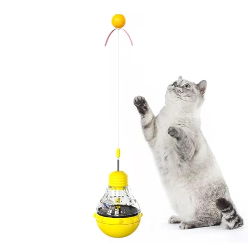 Shxupjn Katzen-Leckerli-Ball-Spielzeug | Katzenfutterspielzeug mit LED-Licht und Teaser Zauberstab – Interaktives Spielzeug für Katzen, Katzenfutter-Ballspender für Indoor-Spielen Shxupjn Katzen-Leckerli-Ball-Spielzeug | Katzenfutterspielzeug mit LED-Licht und Teaser Zauberstab – Interaktives Spielzeug für Katzen, Katzenfutter-Ballspender für Indoor-Spielen von Shxupjn