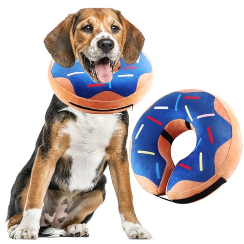 Shyllin Aufblasbare Halskrause Hund & Halskrause Katze, Halskrause Hund mit Verstellbarem Klettverschluss, Hunde Halskrause, geeignet für Operationen oder Wundheilung, Anti-Lecken von Shyllin