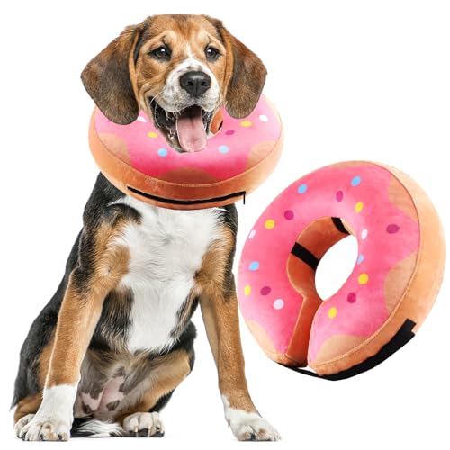 Shyllin Aufblasbare Halskrause Hund & Halskrause Katze, Halskrause Hund mit Verstellbarem Klettverschluss, Hunde Halskrause, geeignet für Operationen oder Wundheilung, Anti-Lecken von Shyllin
