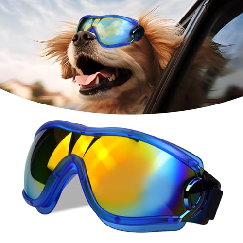 Shyllin Sonnenbrille für Hunde Uv Schutz, Hundesonnenbrille, Hundebrille Motorrad, Atmungsaktiv und Staubdicht, Cool Sonnenbrille für mittelgroße/große Hunde von Shyllin