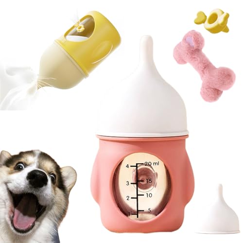 Kitten Bottle Feeding Kit,Kitten Feeding Bottle,Puppy Bottles for Nursing Puppy Milk, Reusable Anti-Choking Pet Feedings Bottles, for Kittens Puppies Small Animals (red, 20ml) von SiQiYu