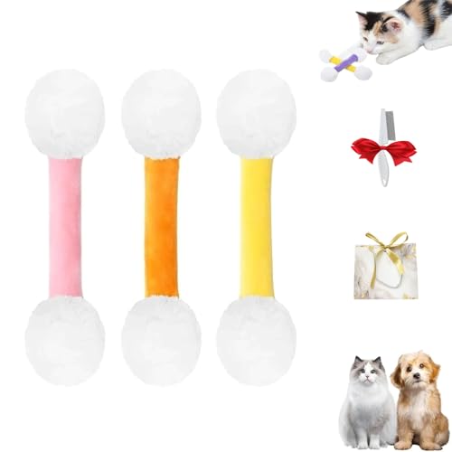 Q Tip Cat Toy, Qtip Cat Toy, Cat Toys with Catnip, Interactive Kitty Kick Sticks, Sturdy Teething Chew, for Cat Lovers Gift (A, 3PCS) von SiQiYu