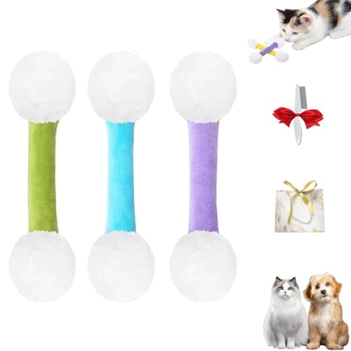 Q Tip Cat Toy, Qtip Cat Toy, Cat Toys with Catnip, Interactive Kitty Kick Sticks, Sturdy Teething Chew, for Cat Lovers Gift (B, 3PCS) von SiQiYu