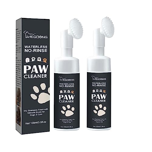 Hundepfotenreiniger, tragbar, kein Spülen, wasserlos, Hundeshampoo, Katzenfüße, Reinigung mit Silikonbürste, Welpenpfotenwascher, Schaumreiniger für kleine und große Hunde, Katzen, einfache und von Siashen