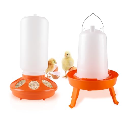 Küken Feeder Waterer Kit, 1L Automatischer Hühnerfutterspender und Waterer Set, für Hühner, Wachteln und Enten Küken Feeder Waterer Kit, 1L Automatischer Hühnerfutterspender und Waterer Set, für Hühner, Wachteln und Enten von SicoVision