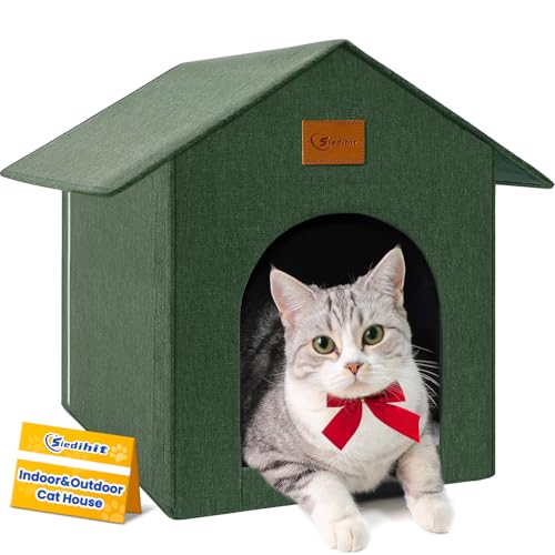 Outdoor Katzenhaus Outdoor Katzenhaus Feral Cat Outdoor Wasserdicht Katzenhaus für Outdoor/Indoor Katzen, Isoliertes Katzenhaus für Winter mit gemütlichem Kissen, Einfach zu montieren, Olivgrün Outdoor Katzenhaus Outdoor Katzenhaus Feral Cat Outdoor Wasserdicht Katzenhaus für Outdoor/Indoor Katzen, Isoliertes Katzenhaus für Winter mit gemütlichem Kissen, Einfach zu montieren, Olivgrün von Siedihit