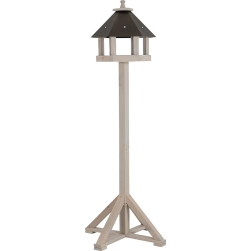 Vogelfutterhaus Leonie inkl. Ständer Maße: 42x37x38/118 cm, Kiefer FSC 100% von Siena Garden
