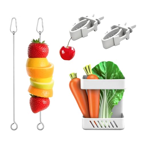Vogelkäfigfutter- und Obstspieß-Set, Papageienfrucht-Clip-Futterspender, Edelstahl-Vogelfutterhalter, Futterspielzeug für Wellensittiche, Nymphensittiche und Finkenarten, 5 Stück Vogelkäfigfutter- und Obstspieß-Set, Papageienfrucht-Clip-Futterspender, Edelstahl-Vogelfutterhalter, Futterspielzeug für Wellensittiche, Nymphensittiche und Finkenarten, 5 Stück von Sienle
