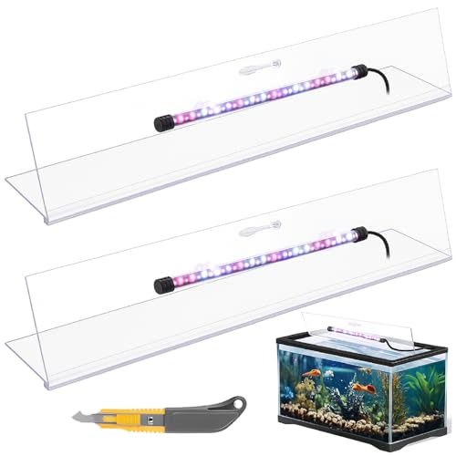 Sieral Aquarium-Deckel, Polycarbonat-Überdachung mit LED-Licht, 2-teiliges Set, 57 x 29 x 0,3 cm, für 100 l / 150 l, mit Mittelstrebe, Aquarium-Abdeckung, Aquarium-Deckel mit Hakenmesser, transparent Sieral Aquarium-Deckel, Polycarbonat-Überdachung mit LED-Licht, 2-teiliges Set, 57 x 29 x 0,3 cm, für 100 l / 150 l, mit Mittelstrebe, Aquarium-Abdeckung, Aquarium-Deckel mit Hakenmesser, transparent von Sieral