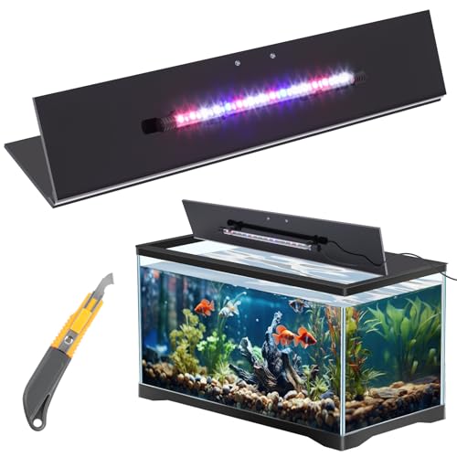 Sieral Aquarium-Deckel, Polycarbonat-Überdachung mit LED-Licht, 49,37 x 24,5 x 0,3 cm, für 3,5 l ohne Mittelstrebe, Aquarium-Abdeckung, Aquarium-Deckel mit Hakenmesser, Schwarz Sieral Aquarium-Deckel, Polycarbonat-Überdachung mit LED-Licht, 49,37 x 24,5 x 0,3 cm, für 3,5 l ohne Mittelstrebe, Aquarium-Abdeckung, Aquarium-Deckel mit Hakenmesser, Schwarz von Sieral