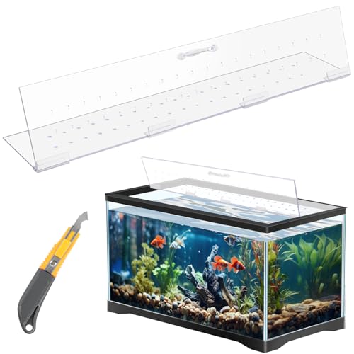 Sieral Aquarium-Überdachungs-Set aus Polycarbonat, 74,5 x 29,5 x 0,3 cm, für 60,8 cm, ohne Mittelstrebe, Aquarium-Abdeckung mit Hakenmesser, atmungsaktives Loch, Griff transparent Sieral Aquarium-Überdachungs-Set aus Polycarbonat, 74,5 x 29,5 x 0,3 cm, für 60,8 cm, ohne Mittelstrebe, Aquarium-Abdeckung mit Hakenmesser, atmungsaktives Loch, Griff transparent von Sieral