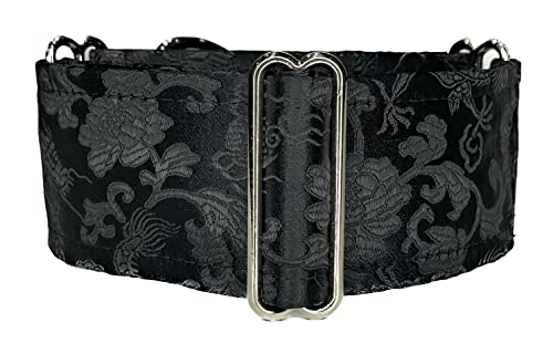 Martingale-Hundehalsband für Windhunde, Saluki, Whippet und andere Rassen mit ähnlichem Hals, 5,1 cm breit, Schwarz, L 35,6 cm - 45,7 cm Martingale-Hundehalsband für Windhunde, Saluki, Whippet und andere Rassen mit ähnlichem Hals, 5,1 cm breit, Schwarz, L 35,6 cm - 45,7 cm von SightHound Gang