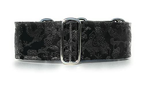 SightHound Gang Extra weiches Martingale-Hundehalsband für Windhunde, Saluki, Whippet und andere Rassen, mit ähnlichem Halsumfang 5,1 cm breit (schwarz, XL 43,2 - 55,9 cm) von SightHound Gang