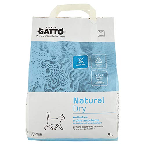 Signor Gatto Natural Dry 5L Katzenstreuer, sehr saugfähig, geruchshemmend von Signor Gatto