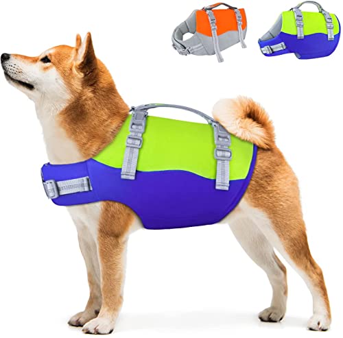 Siivton Schwimmweste für Hunde: Rettungsweste - Ripstop & Reflektierende Größenverstellbar mit Starkem Auftrieb und Rettungsgriff zum Schwimmen, Bootfahren Kanufahren Surfen - XL von Siivton