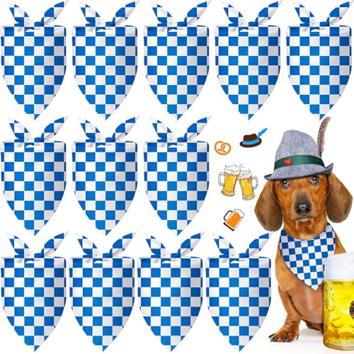 SilTriangle 12 Stück blau und weiß Schachbrett Hundehalstücher für Oktoberfest Halstücher für Hund Dreieckstuch Lätzchen für Haustiere Oktoberfest Party Kostüm Zubehör SilTriangle 12 Stück blau und weiß Schachbrett Hundehalstücher für Oktoberfest Halstücher für Hund Dreieckstuch Lätzchen für Haustiere Oktoberfest Party Kostüm Zubehör von SilTriangle