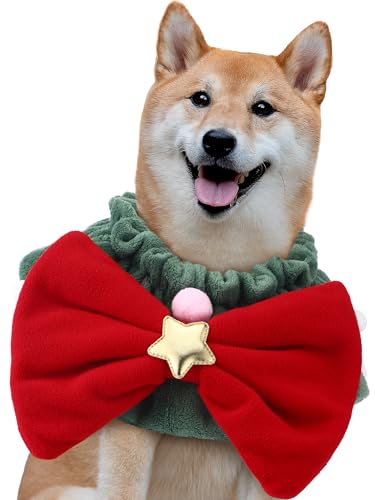SilTriangle Weihnachtliches Hundekranz-Halsband, Weihnachts-Bandana für französische Bulldogge, Labrador, Cosplay-Kostüme, Haustier-Kostüm, dehnbares Weihnachts-Outfit, Zubehör für mittelgroße und SilTriangle Weihnachtliches Hundekranz-Halsband, Weihnachts-Bandana für französische Bulldogge, Labrador, Cosplay-Kostüme, Haustier-Kostüm, dehnbares Weihnachts-Outfit, Zubehör für mittelgroße und von SilTriangle