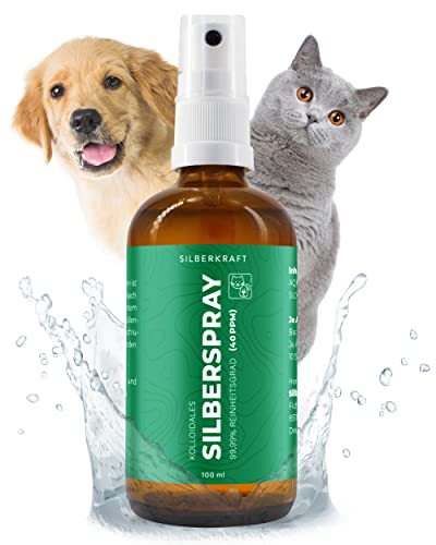 Kolloidales Silberspray für Tiere – Beruhigende Pflege bei Juckreiz, Hotspots & Hautreizungen – Ohne Alkohol & Zusatzstoffe – Für Hunde, Katzen, Pferde & Kleintiere von Silberkraft