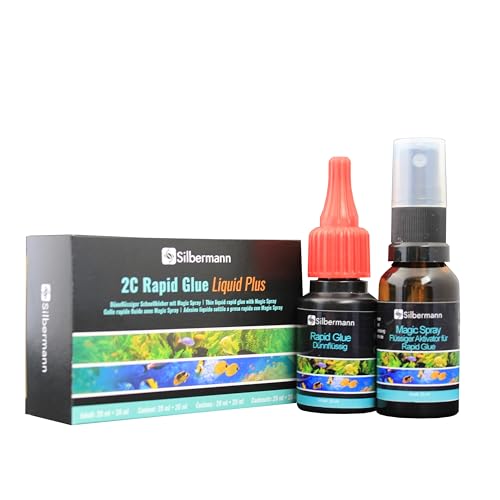 Silbermann 2C Rapid Glue - Liquid Plus - Schnellhärtender Korallenkleber mit Magic Spray als Zwei-Komponenten-System Silbermann 2C Rapid Glue - Liquid Plus - Schnellhärtender Korallenkleber mit Magic Spray als Zwei-Komponenten-System von Silbermann