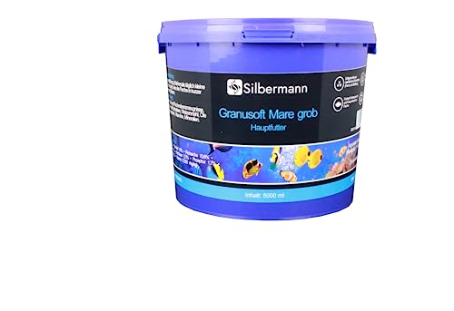 Silbermann Hauptfutter Granulat für Meerwasserfische, fein oder grob, in verschiedenen Größen (5000 ml grob) von Silbermann