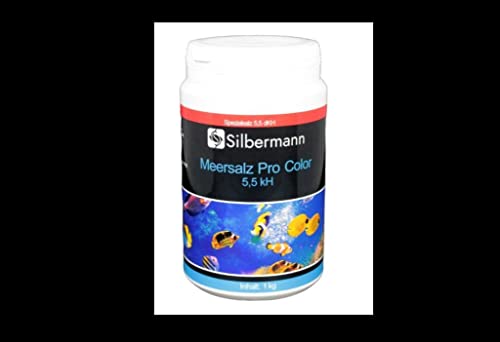 Silbermann Meersalz pro Color, 5,5 KH für Meerwasseraquarium, Riffaquarium, in verschiedenen Größen (1 kg Dose) von Silbermann