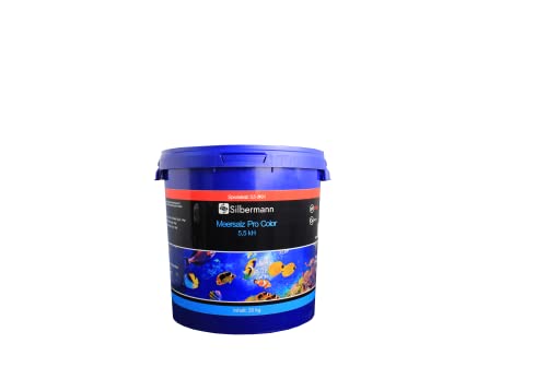 Silbermann Meersalz pro Color, 5,5 KH für Meerwasseraquarium, Riffaquarium, in verschiedenen Größen (20 kg Eimer) von Silbermann
