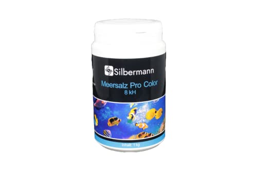 Silbermann Meersalz pro Color, 8 KH für Meerwasseraquarium, Riffaquarium, in verschiedenen Größen (1 kg Dose) von Silbermann