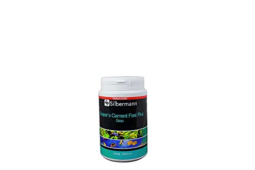 Silbermann Scaper´s Cement Fast Plus, Aquarienzement, Aquarienmörtel, Riffmörtel (1200 g, grau) von Silbermann