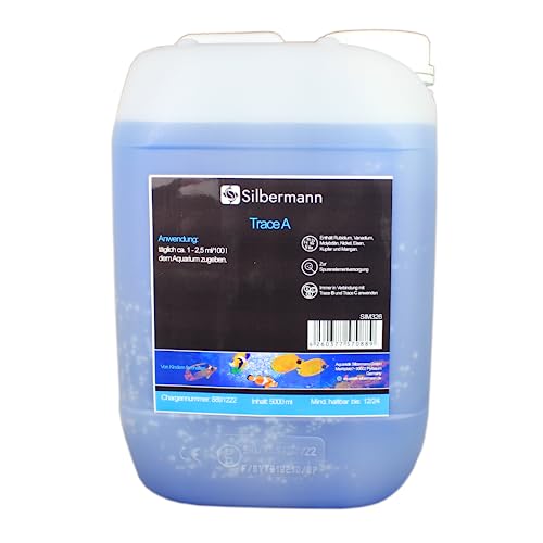 Silbermann Spurenelemente A, B oder C flüssig, zur Spurenelemente-Versorgung in Meerwasseraquarien, in verschiedenen Größen (Spurenelemente A, 5000 ml) von Silbermann