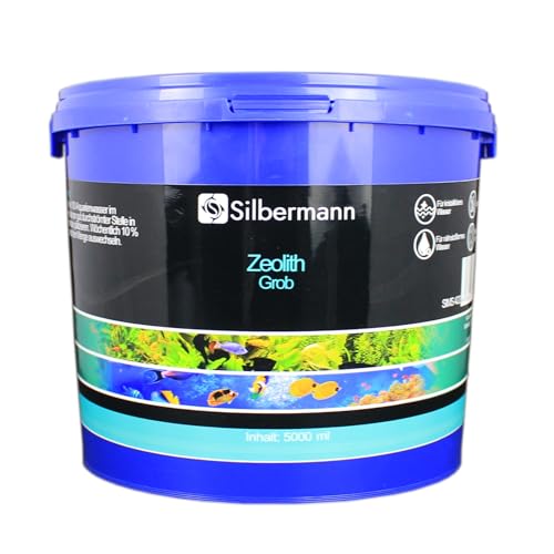 Silbermann Zeolith (Klinoptilolith), Filtermaterial für Meerwasseraquarien, fein, grob oder Pulver, Entgifter, in verschiedenen Größen (grob, 5000 ml) von Silbermann