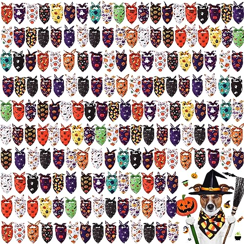 Silkfly 200 Stück Halloween-Hundehalstücher in Großpackung großes Dreieck Kürbis bedrucktes Muster Bandanas für Hunde atmungsaktiv weich Hallow Thema Hundehalstücher für Halloween Urlaub Haustier Silkfly 200 Stück Halloween-Hundehalstücher in Großpackung großes Dreieck Kürbis bedrucktes Muster Bandanas für Hunde atmungsaktiv weich Hallow Thema Hundehalstücher für Halloween Urlaub Haustier von Silkfly