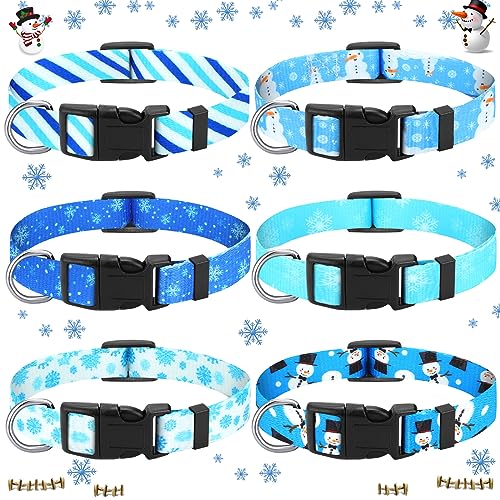 Silkfly Winter-Hundehalsbänder für Hunde, Schneeflocken-Hundehalsband, verstellbar, niedlich, abnehmbar, blau-weiß, Winter-Hundehalsbänder mit Schnalle, für den Winter, Hund, Haustiere, Partygeschenke Silkfly Winter-Hundehalsbänder für Hunde, Schneeflocken-Hundehalsband, verstellbar, niedlich, abnehmbar, blau-weiß, Winter-Hundehalsbänder mit Schnalle, für den Winter, Hund, Haustiere, Partygeschenke von Silkfly