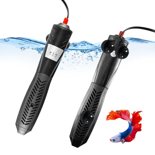 Silkwish 500W Aquarium Heizung Heizstab mit Thermostat und Saugnäpfen für Aquarien - Regelheizer für 300-500L Fischtanks - Aquarienheizer (18-34°C) für Süßwasser & Meerwasser Becken von Silkwish