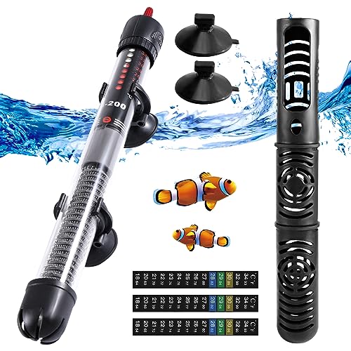 Silkwish Aquarium Heizung 100W 120L, Thermostat, Heizstab Einstellbar, Heizer mit Saugnäpfen, Regelheizer, Aquariumheizer, Einstellbare Temperatur Aquarienheizer für Fischtanks von Silkwish