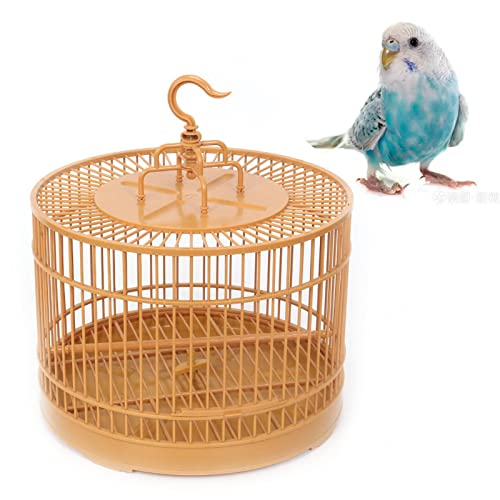 SilteD Runder Vogelkäfig, Vogelhäuschenträger aus Kunststoff, Hängender Vogelkäfig im Vintage-Stil mit 2 Futternäpfen für kleine Vögel, Papageienfutterspender, Abnehmbarer Vogelkäfig, Zuchtbedarf SilteD Runder Vogelkäfig, Vogelhäuschenträger aus Kunststoff, Hängender Vogelkäfig im Vintage-Stil mit 2 Futternäpfen für kleine Vögel, Papageienfutterspender, Abnehmbarer Vogelkäfig, Zuchtbedarf von SilteD