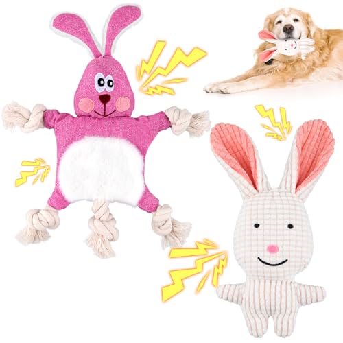 SilverChry Hundespielzeug Hase mit Quietschen, Plüschtier Hunde Spielzeug Hase, Hund Osterhase Spielzeug, Plüsch Spielzeug für Hunde Quietschende mit Knitterpapier SilverChry Hundespielzeug Hase mit Quietschen, Plüschtier Hunde Spielzeug Hase, Hund Osterhase Spielzeug, Plüsch Spielzeug für Hunde Quietschende mit Knitterpapier von SilverChry