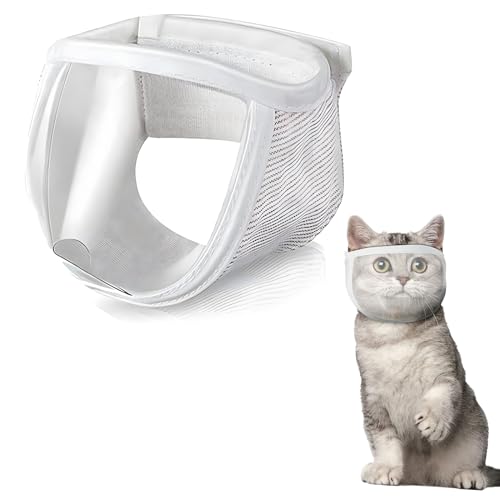 SilverChry Katze Maulkorb, Maulkorb für die Katzenpflege, Mundabdeckung Katze Einstellbar, Katzenmaulkorb mit Atmungsaktivem Mesh und PVC Gesichtsschutz für Katzen SilverChry Katze Maulkorb, Maulkorb für die Katzenpflege, Mundabdeckung Katze Einstellbar, Katzenmaulkorb mit Atmungsaktivem Mesh und PVC Gesichtsschutz für Katzen von SilverChry
