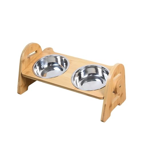 SilverChry Katzennapf Erhöht mit Ständer, Edelstahl Fressnäpfe 2er, Höhenverstellbar Katzennapf, 4 Höhen, Katzen Futterstation Bambus für Katzen Welpen kleine Hunde SilverChry Katzennapf Erhöht mit Ständer, Edelstahl Fressnäpfe 2er, Höhenverstellbar Katzennapf, 4 Höhen, Katzen Futterstation Bambus für Katzen Welpen kleine Hunde von SilverChry