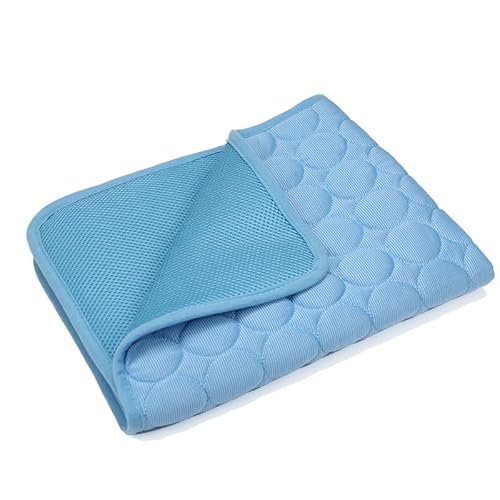 SilverChry Kühlmatte für Hunde Selbst Kühlende Hundematte Sommer Kühlkissen LXL (Blau-L) von SilverChry