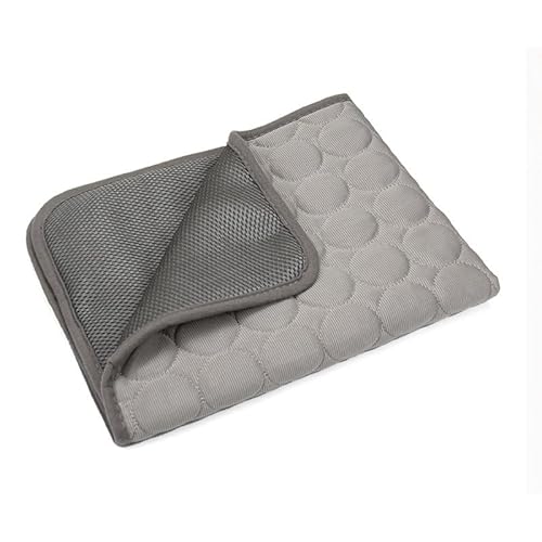 SilverChry Kühlmatte für Hunde Selbst Kühlende Hundematte Sommer Kühlkissen LXL (Hellgrau-XL) von SilverChry