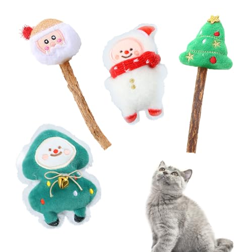 SilverChry Weihnachten Plüsch Spielzeug Katze, Katzen Minze Spielzeug, Katzenspielzeug Baldrian, Katzenspielzeug Set, Katzenspielzeug Katzenminze, Plüschtier Polygonum, Interaktives Katzenspielzeug SilverChry Weihnachten Plüsch Spielzeug Katze, Katzen Minze Spielzeug, Katzenspielzeug Baldrian, Katzenspielzeug Set, Katzenspielzeug Katzenminze, Plüschtier Polygonum, Interaktives Katzenspielzeug von SilverChry