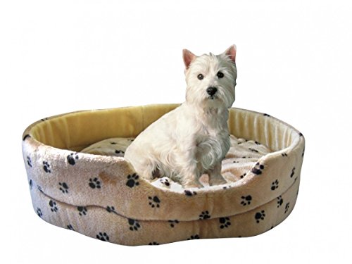 Silvio Design Hundeliege, Hunde-Schlafkissen, Hundekorb, Hundebett Silvio, Motiv: Pfotendessin Größe: S, Maße: ca. 38 x 44 x 16 cm Silvio Design Hundeliege, Hunde-Schlafkissen, Hundekorb, Hundebett Silvio, Motiv: Pfotendessin Größe: S, Maße: ca. 38 x 44 x 16 cm von Silvio Design
