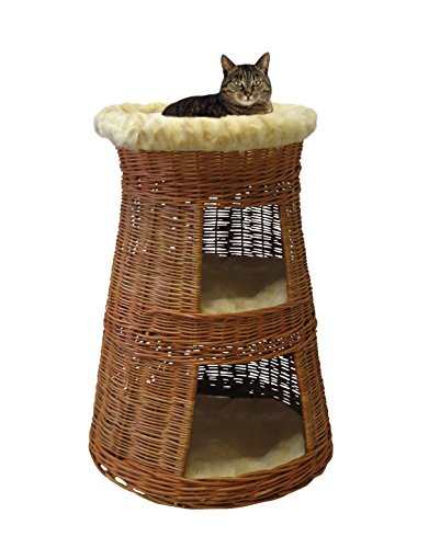 Silvio Design Katzen-Doppel-Korbturm Weide, Plüsch beige, ca. 60x60x79 cm Silvio Design Katzen-Doppel-Korbturm Weide, Plüsch beige, ca. 60x60x79 cm von Silvio Design