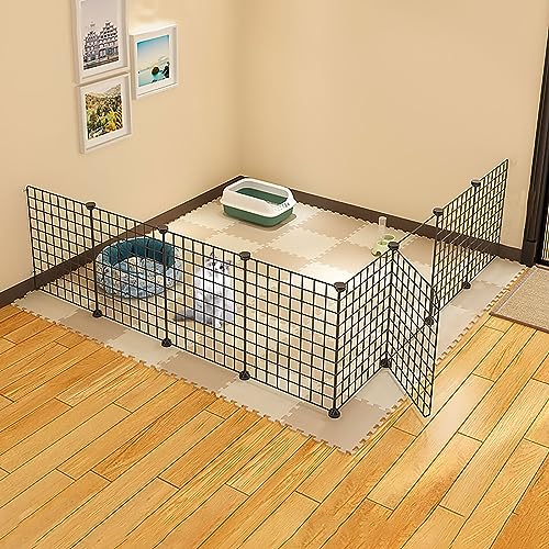 Haustier-Laufstall mit Tür, Kleintiergehege, Katzenkäfige, Hundekäfig, Innen-/Außenbereich, DIY-Haustierzaun aus Metall, für Welpen, Kaninchen, Kätzchen, Hamster, Meerschweinchen, Schildkröt Haustier-Laufstall mit Tür, Kleintiergehege, Katzenkäfige, Hundekäfig, Innen-/Außenbereich, DIY-Haustierzaun aus Metall, für Welpen, Kaninchen, Kätzchen, Hamster, Meerschweinchen, Schildkröt von SimKha
