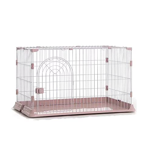 Katzenkäfig, Katzenkiste, Katzenhütte, Katzenlaufstall, verdickter Haustierkäfig, Harzbasis, Federtürschloss, sicherer Haustierkäfig, 3 Farben (Farbe: Rosa) von SimKha