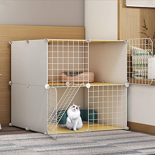 Katzenkäfig für den Innenbereich, Metall-Kleintierkäfig, DIY-Design, Kätzchen-Laufstall, Haustier-Laufstall, Katzenhütten für Katzen, Katzenstreu + Hängematte + Katzentoilette mit Schaufel + Katzenkäfig für den Innenbereich, Metall-Kleintierkäfig, DIY-Design, Kätzchen-Laufstall, Haustier-Laufstall, Katzenhütten für Katzen, Katzenstreu + Hängematte + Katzentoilette mit Schaufel + von SimKha