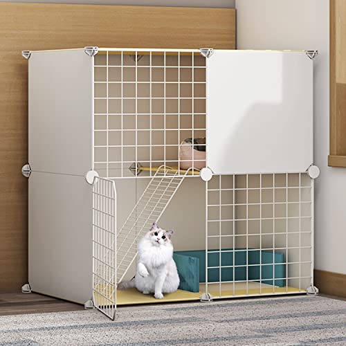 Katzenkäfig für den Innenbereich, Metall-Kleintierkäfig, DIY-Design, Kätzchen-Laufstall, Haustier-Laufstall, Katzenhütten für Katzen, Katzenstreu + Hängematte + Katzentoilette mit Schaufel + Katzenkäfig für den Innenbereich, Metall-Kleintierkäfig, DIY-Design, Kätzchen-Laufstall, Haustier-Laufstall, Katzenhütten für Katzen, Katzenstreu + Hängematte + Katzentoilette mit Schaufel + von SimKha