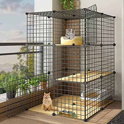Katzenkäfige für den Innenbereich, große Haustierkiste, Abnehmbarer extra großer Katzenlaufstall, Katzenlaufstall für kleine Tiere, DIY-Metalldrahtgitterkäfig, leicht zu reinigen, großer Übu Katzenkäfige für den Innenbereich, große Haustierkiste, Abnehmbarer extra großer Katzenlaufstall, Katzenlaufstall für kleine Tiere, DIY-Metalldrahtgitterkäfig, leicht zu reinigen, großer Übu von SimKha