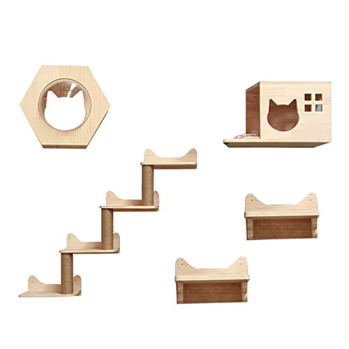 Wand-Katzenregale – Katzen-Wandmöbel, wandmontiertes Katzenregal, Katzen-Aktivitätsbäume, Katzentürme, Katzentreppe, Naturholz, Katzenwege für Wände – zum Schlafen, Spielen, Faulenzen, Klett Wand-Katzenregale – Katzen-Wandmöbel, wandmontiertes Katzenregal, Katzen-Aktivitätsbäume, Katzentürme, Katzentreppe, Naturholz, Katzenwege für Wände – zum Schlafen, Spielen, Faulenzen, Klett von SimKha