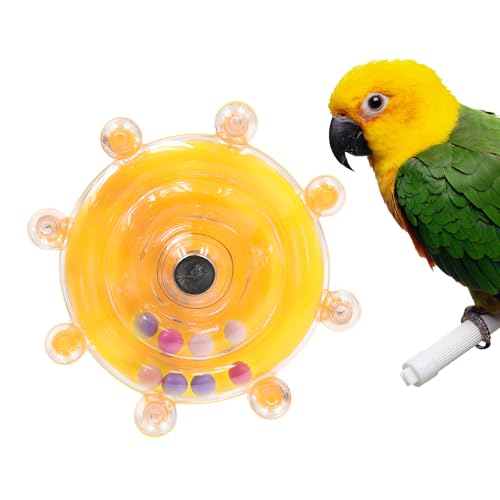 Vogelspielzeug für Sittiche, interaktives Spinner, Rassel, Wellensittich, Spielzeug mit schleifender Sitzstange, drehbares Rad-Kauspielzeug für Papageien, Spielzeug für mittelgroße Vögel, kleine Vogelspielzeug für Sittiche, interaktives Spinner, Rassel, Wellensittich, Spielzeug mit schleifender Sitzstange, drehbares Rad-Kauspielzeug für Papageien, Spielzeug für mittelgroße Vögel, kleine von Simaixing